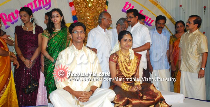 Vishnu Parvathy at Sumangali Auditorium Kottayam
